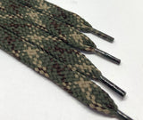 Flat Camo Shoelaces - Green
