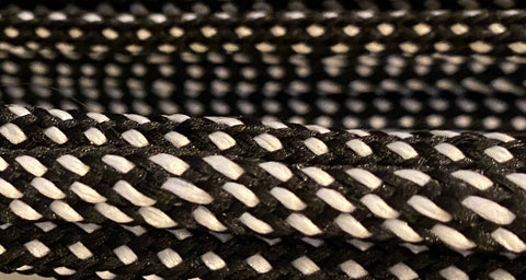 Hybrid Shoelaces - Black with White