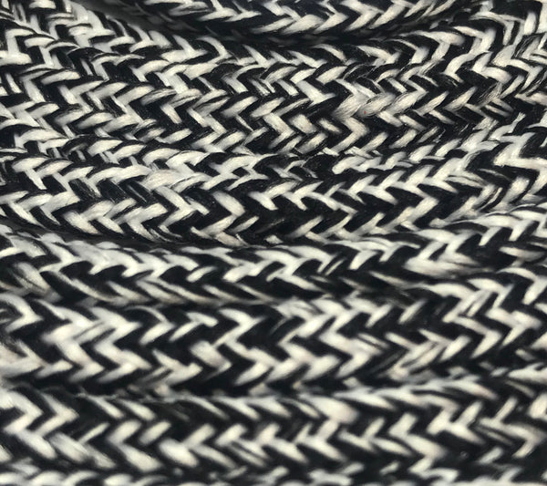 Hybrid Tweed Shoelaces - Black and White