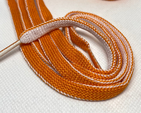 Two Sided Shoelaces - Orange and White