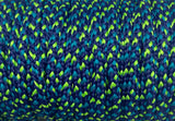 Round Dress Shoelaces - Lime Green, Teal and Blue