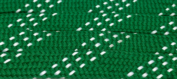Premium Sport Laces - Green with White Accents