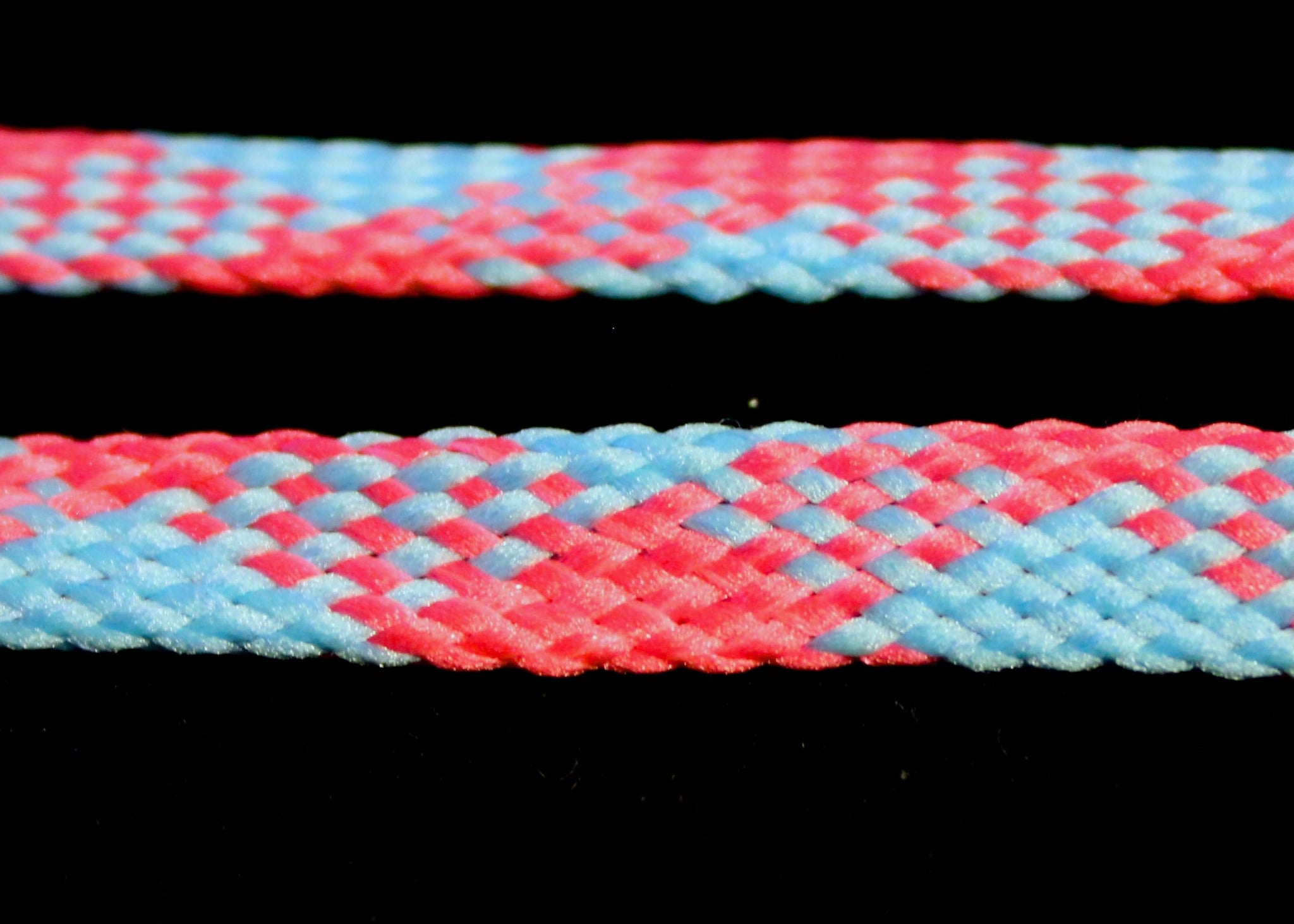 Flat Argyle Shoelaces - Hot Pink and Blue