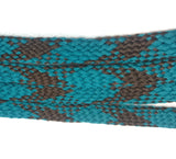 Flat Argyle Shoelaces - Teal and Brown