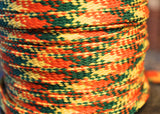 Flat Plaid Shoelaces - Green, Orange and Yellow
