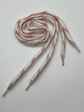 Premium Sport Laces - White with Orange Accents