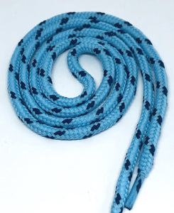 Round Classic Shoelaces - Light Blue with Royal Blue Accents