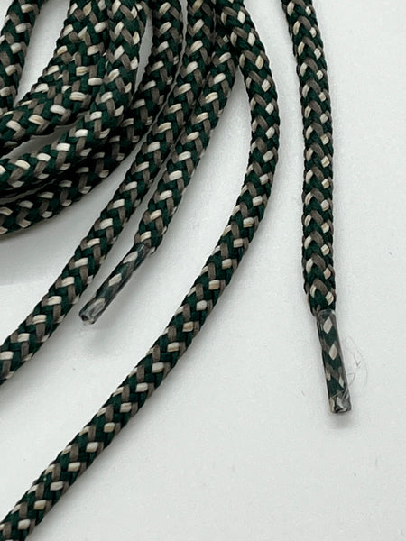 Round Summer Shoelaces Dark Teal Sorrel and Off White The