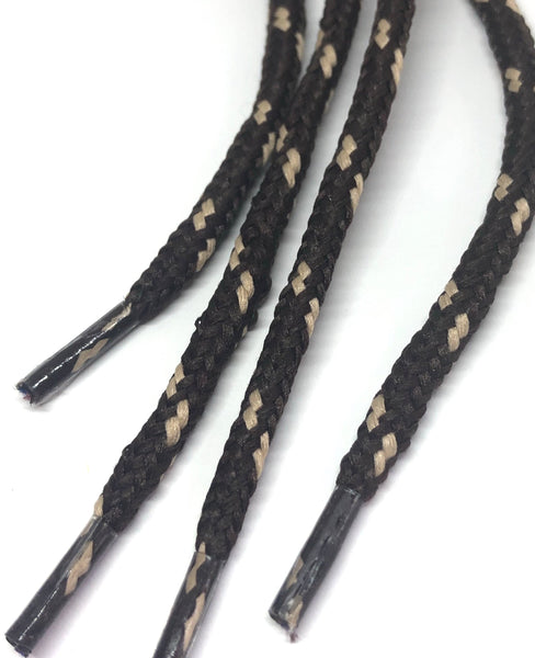 Round Classic Shoelaces - Brown with Toast Accents