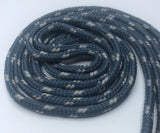 Round Classic Shoelaces - Denim with Grey Accents