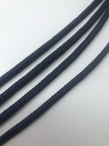 Round Solid Shoelaces - Navy Blue