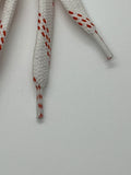 Premium Sport Laces - White with Orange Accents