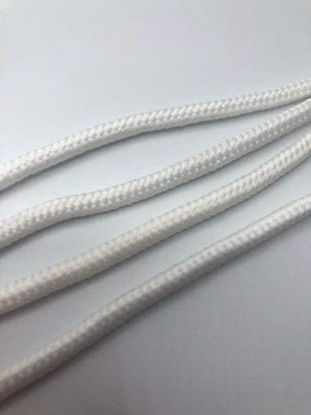 Round Solid Shoelaces - White