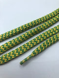 Hybrid Chevron Shoelaces -  Lime Green and Yellow