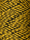 Flat Herringbone Shoelaces - Black and Yellow