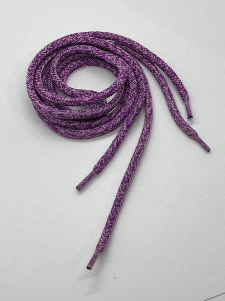 Round Tweed Shoelaces - Purple