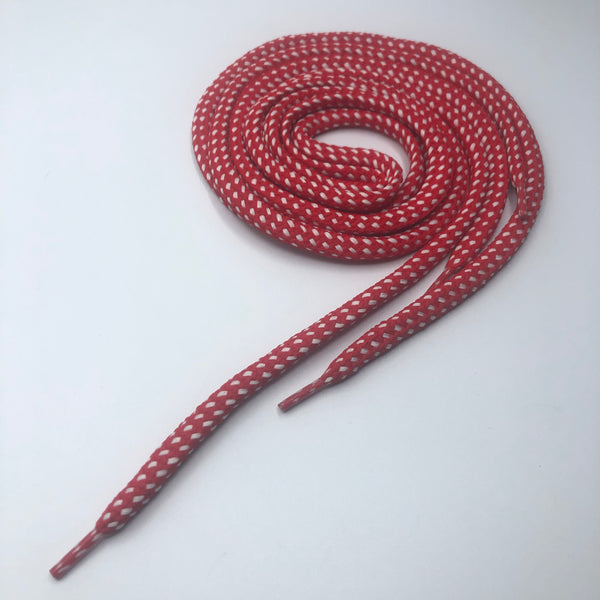 Hybrid Shoelaces - Red with White Flecks