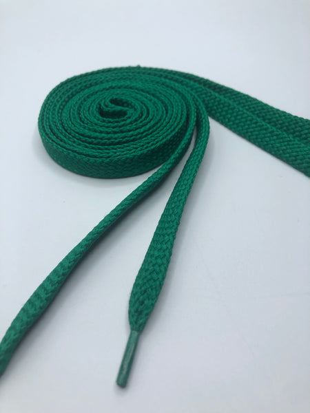 Flat Solid Shoelaces - Kelly Green
