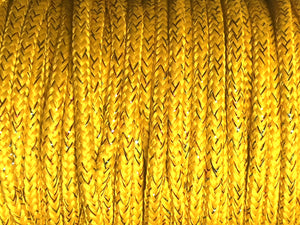 Round Sparkle Shoelaces - Deep Yellow