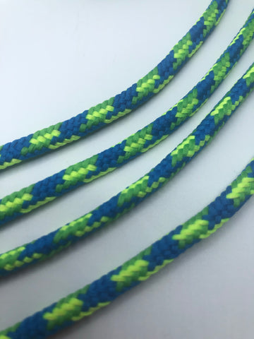 Round Multi-Color Shoelaces - Green, Blue and Lime