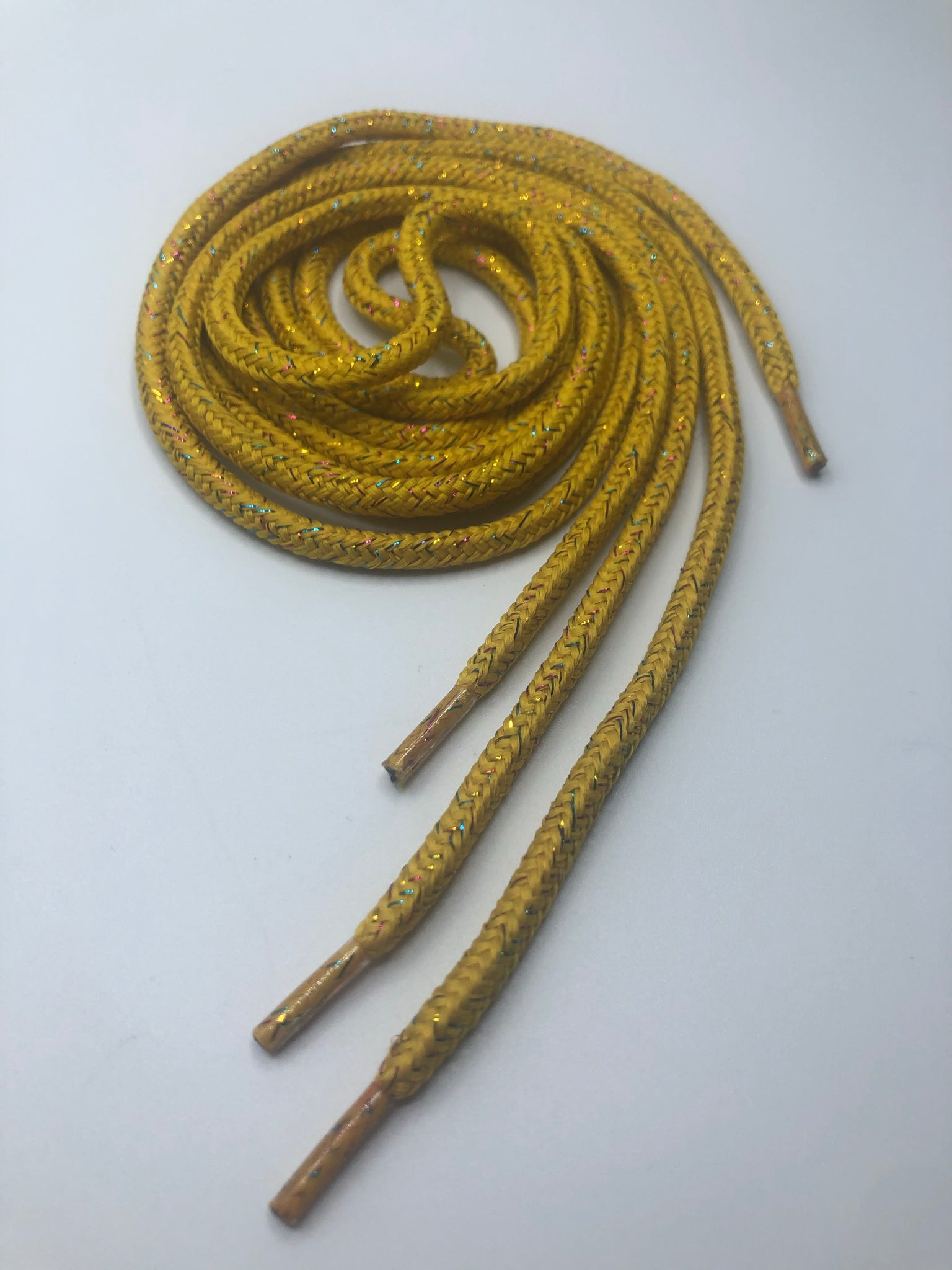 Round Sparkle Shoelaces - Yellow