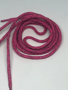 Round Sparkle Shoelaces - Pink