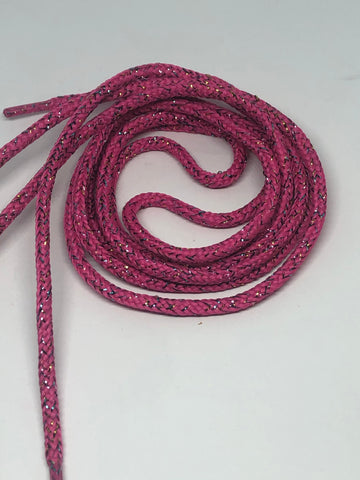 Round Sparkle Shoelaces - Pink