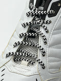 Round Chevron Shoelaces - Black and White