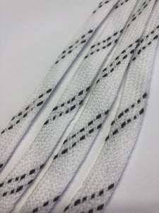 Premium Sport Laces - White with Black Accents