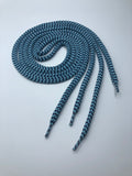 Hybrid Chevron Shoelaces - Royal and Light Blue