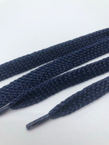 Flat Solid Shoelaces - Navy Blue
