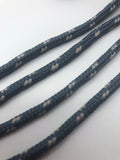 Round Classic Shoelaces - Denim with Grey Accents