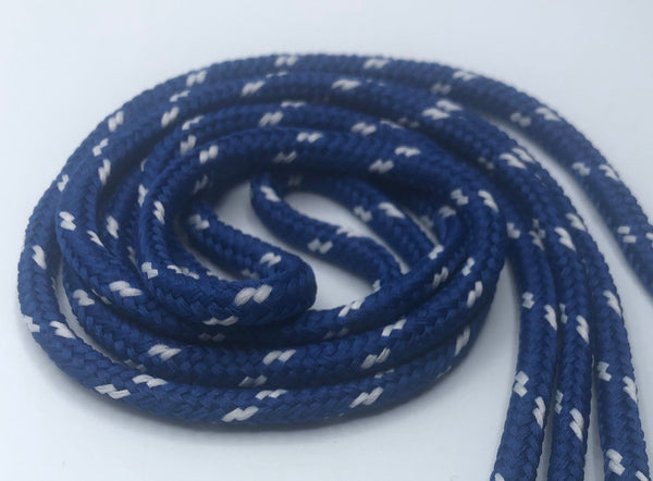 Round Classic Shoelaces - Royal Blue with White Accents