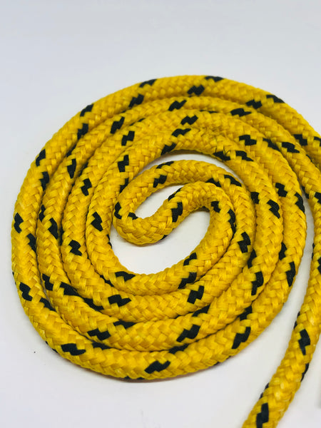 Round Classic Shoelaces - Yellow with Black Accents