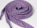 Flat Sparkle Shoelaces - Lavender
