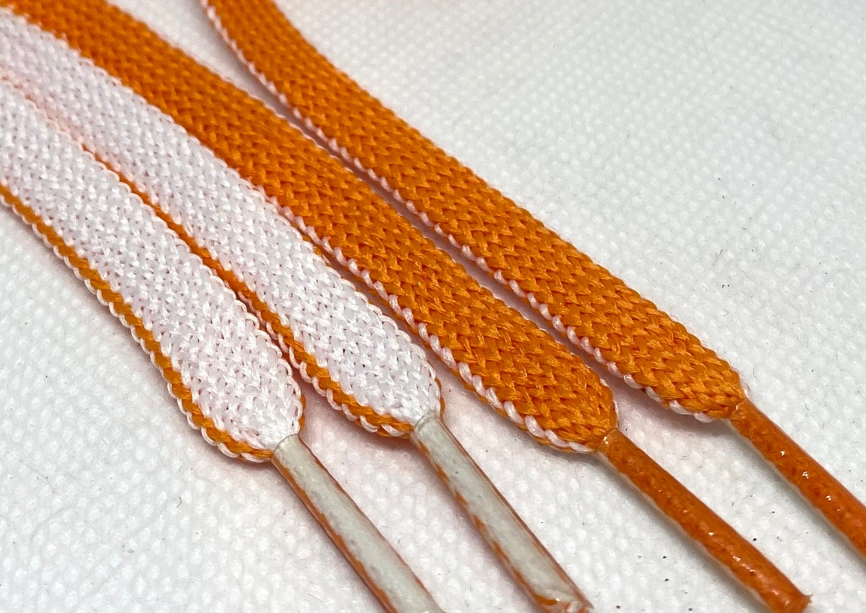 Two Sided Shoelaces - Orange and White