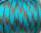 Flat Argyle Shoelaces - Teal and Brown